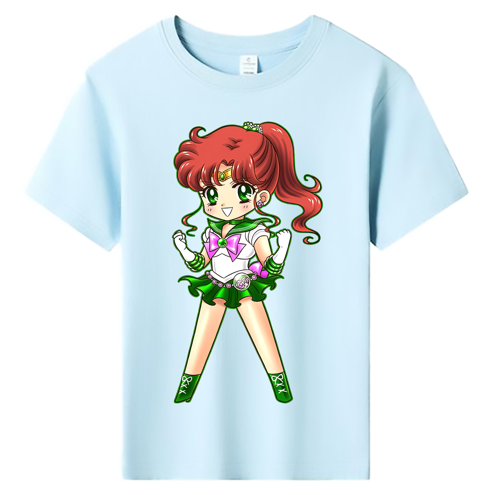 （画像用） 美少女戦士セーラームーン 木野 まこと きの まこと Sailor Moon Kino Makoto （セーラージュピター；Sailor Jupiter） 綿100％キッズTシャツ（フロントプリント）